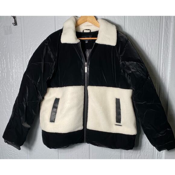 NEW Peace Love World BLACK LABEL SHOWSTOPPER COAT Puffer w/ Sherpa- M - Picture 3 of 10